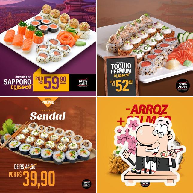 Escolha diversas opções de sushi