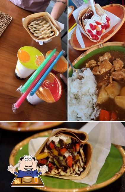 Food at Boba & Crepes