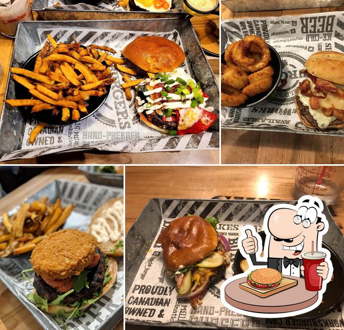 Order a burger at The WORKS Craft Burgers & Beer