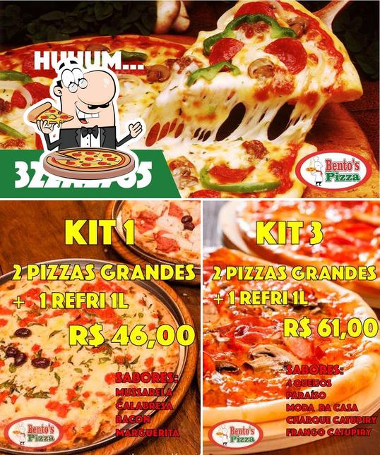 Consiga pizza no Bento's Pizza