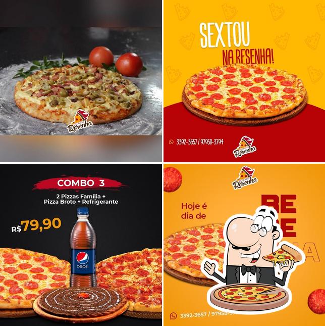 No Pizzaria Resenha Delivery e Rodízio de Pizzas Pizza Artesanal, você pode provar pizza