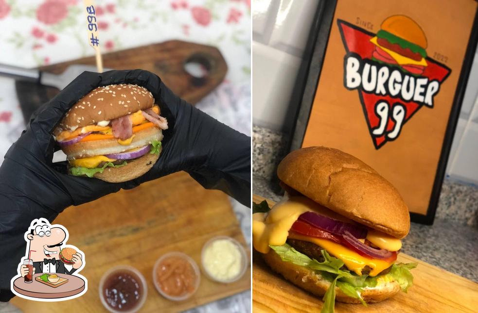 Os hambúrgueres do 99 Burguer irão satisfazer diferentes gostos