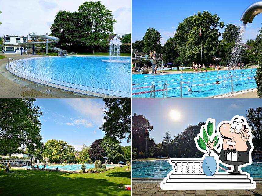 Profitez de la vue de l'espace ouvert de Gartenbad beim Schloss Bottmingen