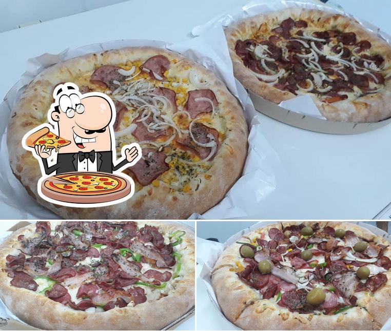 Consiga diferentes tipos de pizza