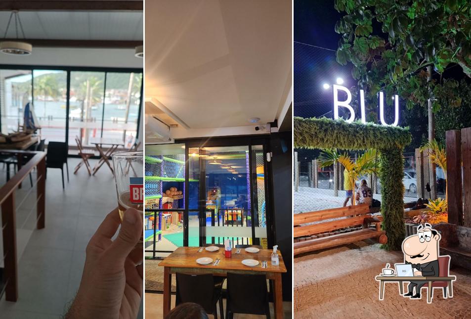 O interior do Blu Sports Fun & Food