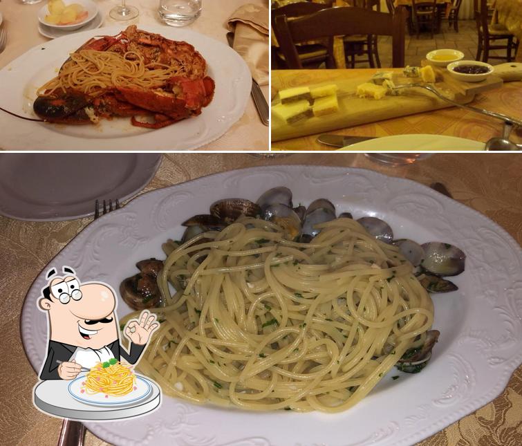 Spaghetti alla carbonara al Ristorante “Osteria del Laghetto”
