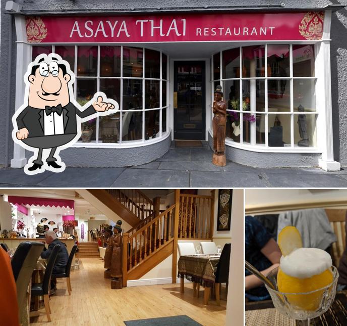 This is the photo displaying interior and beer at Asaya Thai Restaurant