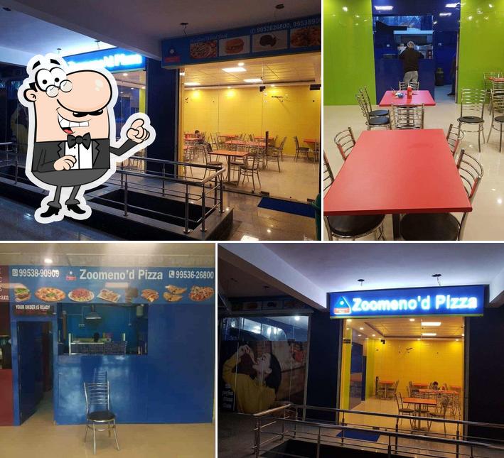 The interior of Zoomeno'd Pizza (KP-1, Gr Noida)