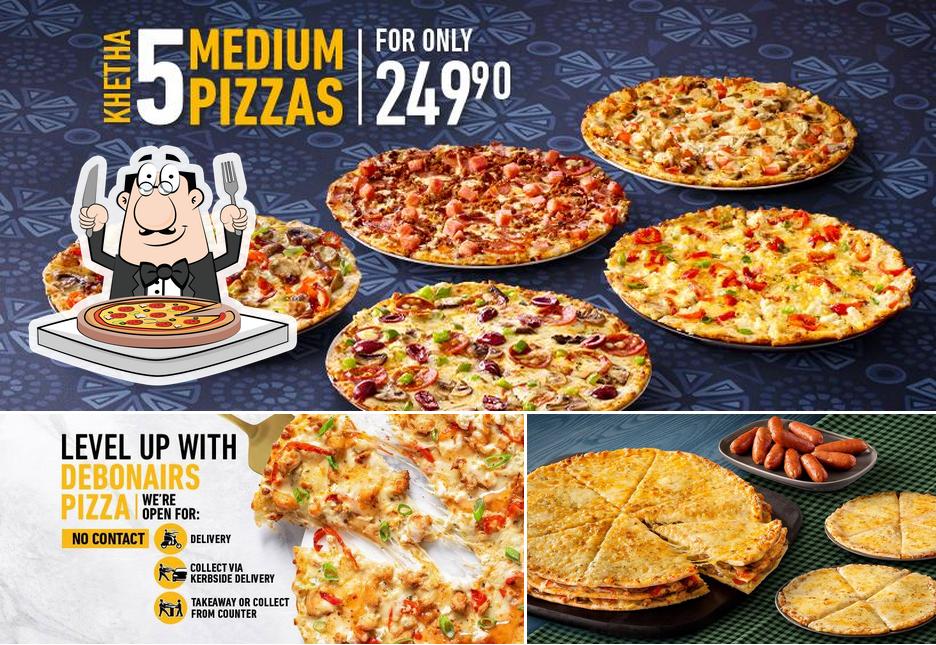 En Debonairs Pizza, puedes probar una pizza