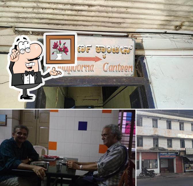 The interior of Annapoorna Canteen manipal
