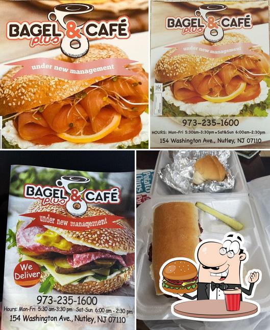 Order a burger at Bagels Plus And Cafe