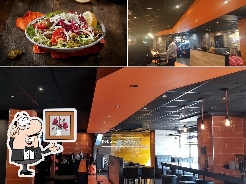 Estas son las imágenes que muestran interior y comida en German Doner Kebab