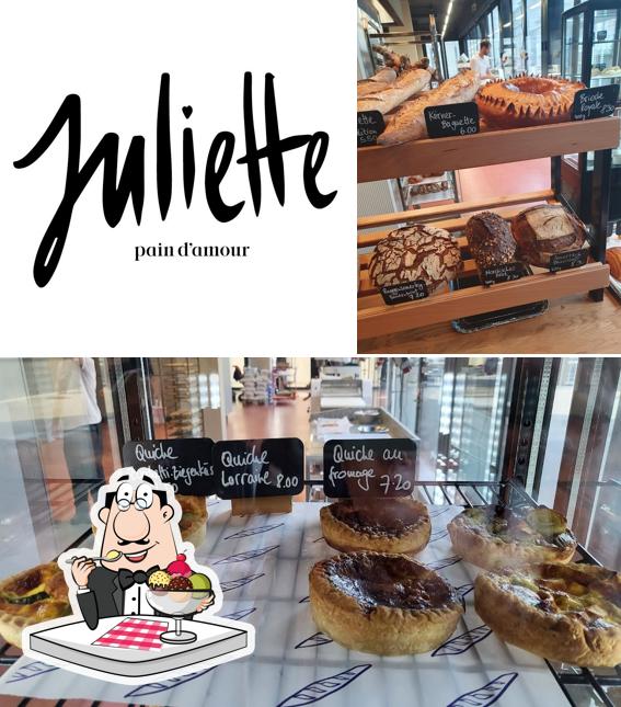 Juliette - pain d'amour Boulangerie & Atelier Pâtisserie propone un'ampia selezione di dessert