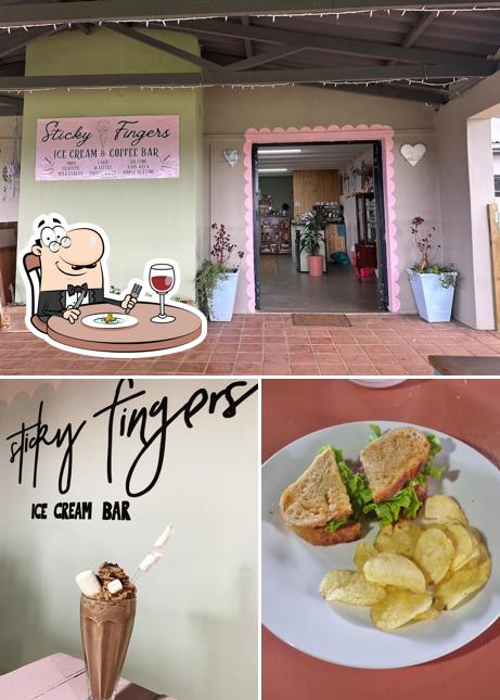 L’image de la nourriture et intérieur concernant Sticky Fingers Ice Cream & Coffee Bar