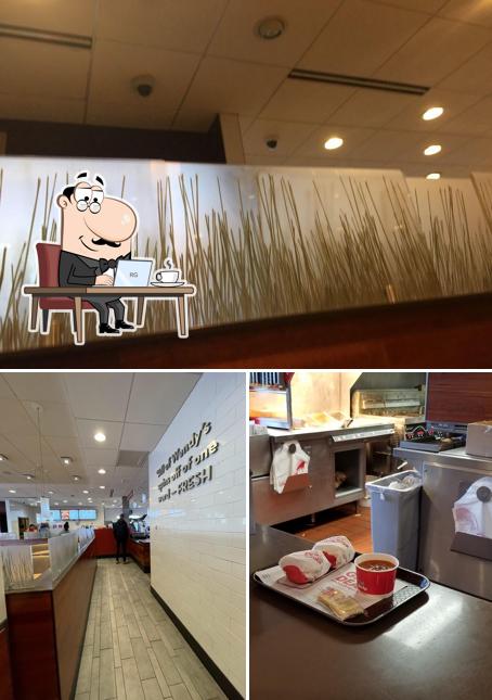 The interior of Wendy's