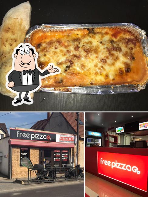 La photo de la intérieur et pizza de Freepizza / Free Pizza ( pizzeria livraison de pizza )’s