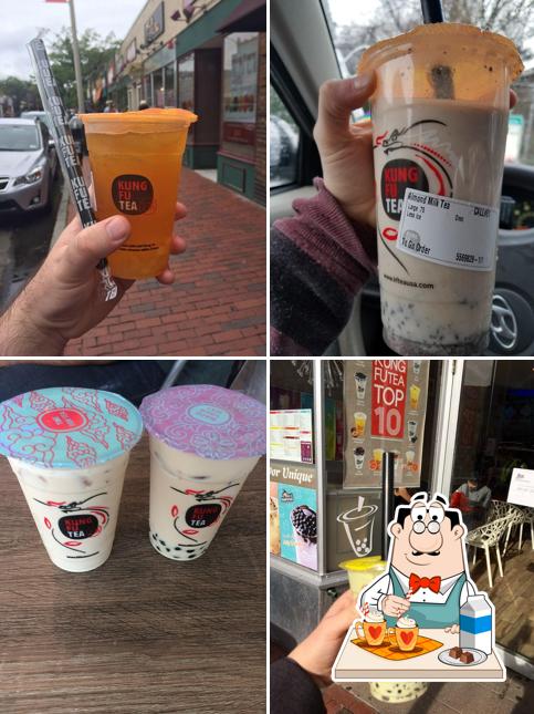 Check out various drinks offered by Kung Fu Tea