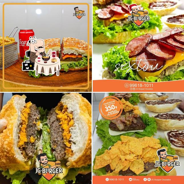 Platos en JG Burger Dourados