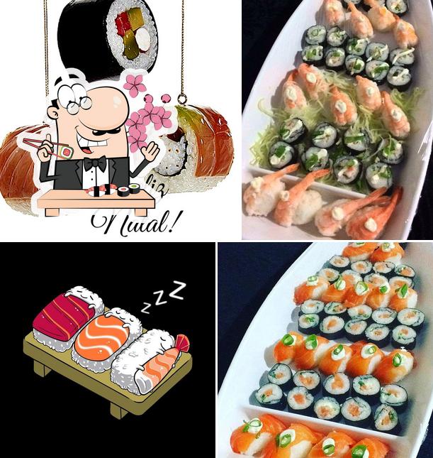 Peça diferentes opções de sushi