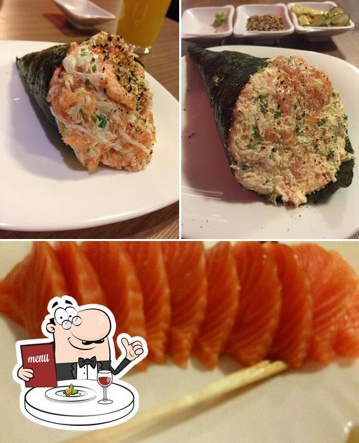 Comida em Sushi Bar