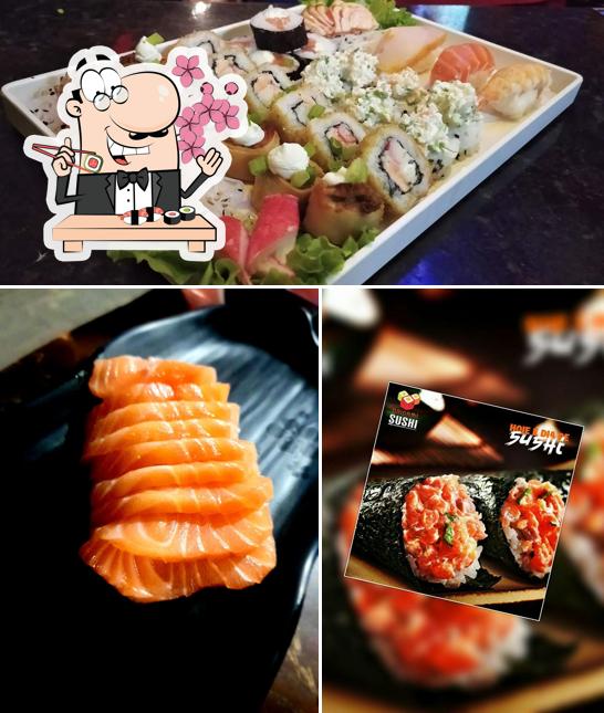 Prove diversas opções de sushi