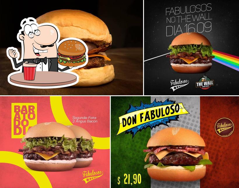 Consiga um hambúrguer no Fabulosos Burger