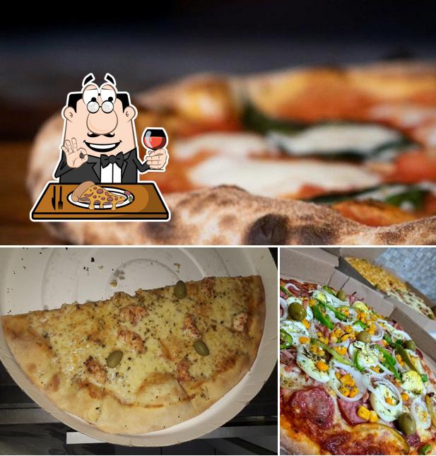 Escolha diferentes variedades de pizza