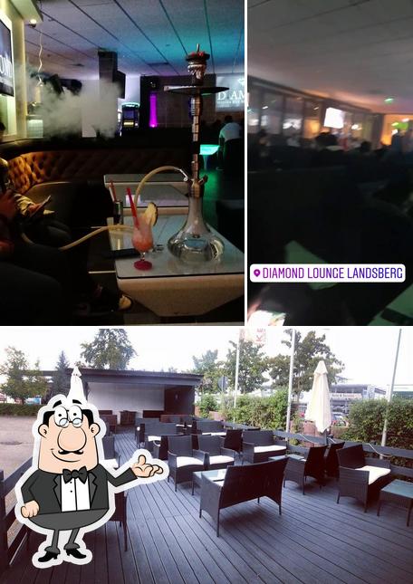 Die Inneneinrichtung von Diamond Cafe-Bar-Shisha-Lounge-Terrasse