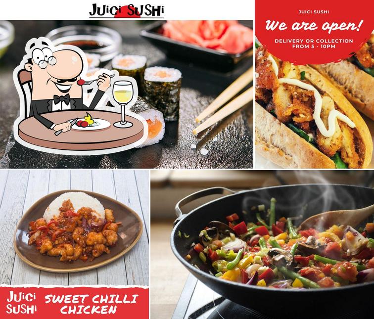 Food at Juici Sushi