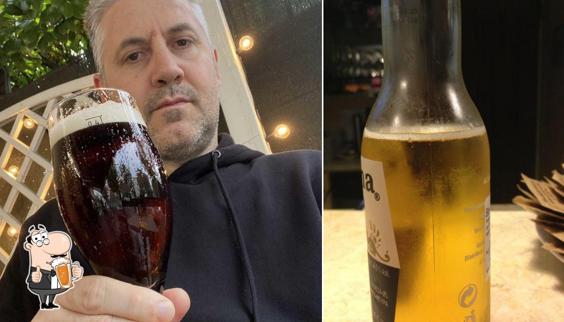 Puoi prenderti un rinfrescante bicchiere di birra chiara o scura