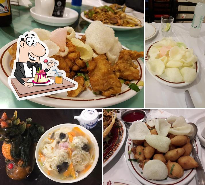 Restaurante Wan Fu serve uma variedade de sobremesas