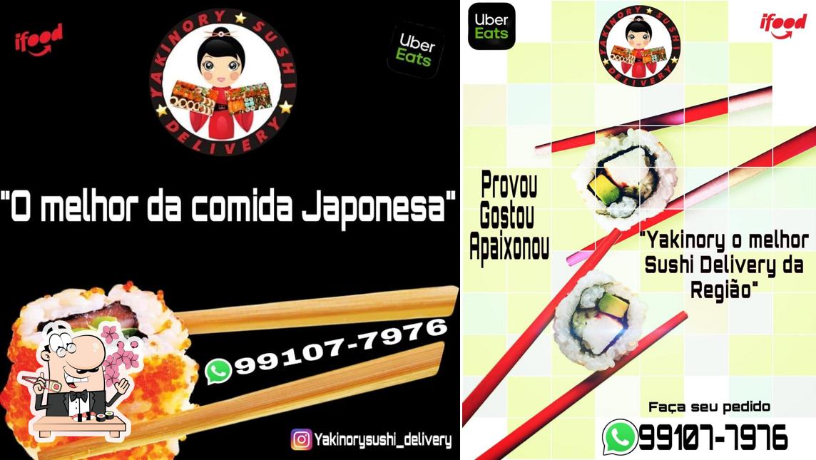 Peça diferentes opções de sushi