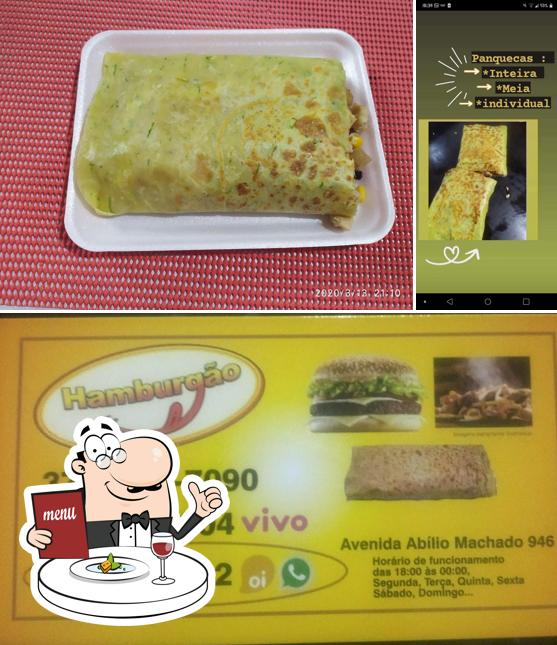 Comida em Lanchonete Hamburgão