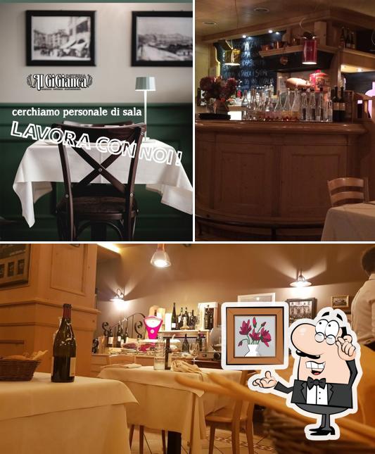 Gli interni di Osteria Al Gigianca