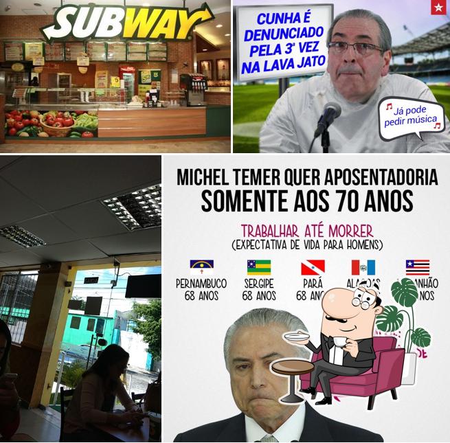 O interior do Subway