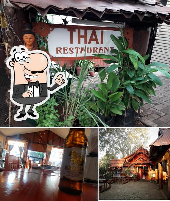 Parmi les différentes choses de la extérieur et la bière, une personne peut trouver sur Anong Thai Restaurant