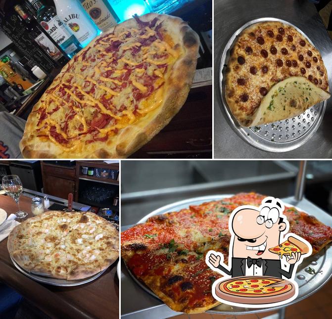 Get pizza at Daveluy's Restaurant