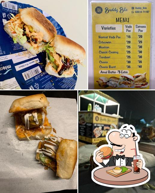 Order a burger at Buddy Bite