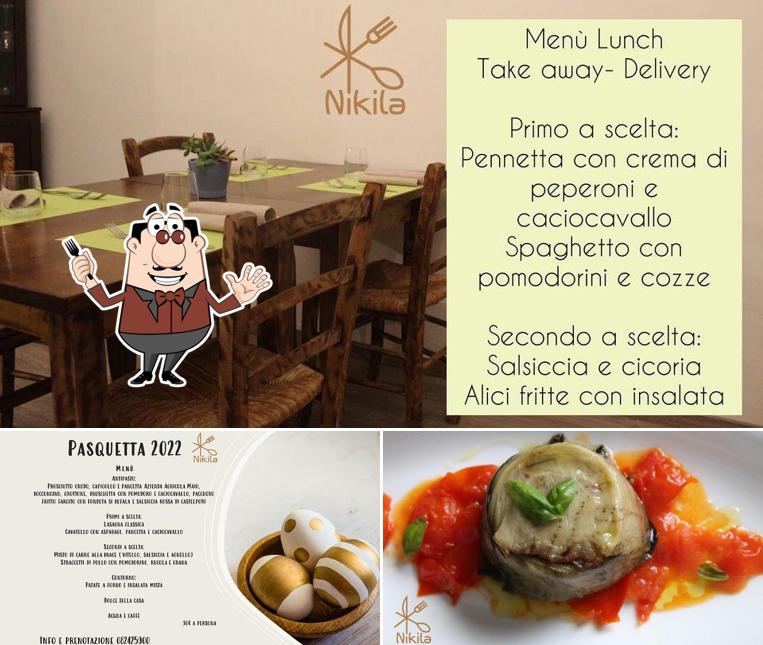 Tra le diverse cose da Osteria Nikila Baccaleria si possono trovare la cibo e interni