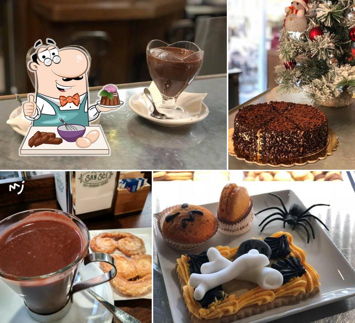 Café San Sci offre un nombre de desserts