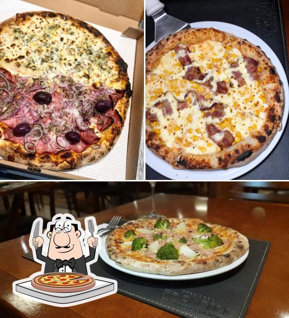 Escolha pizza no Pizzaria Focarili