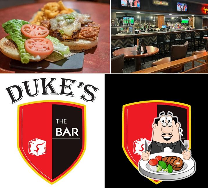 Order meat meals at Duke's Bar & Grill