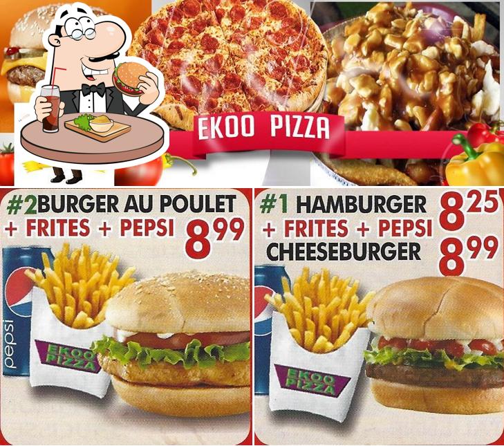 Prenez un hamburger à Pizza Ekoo