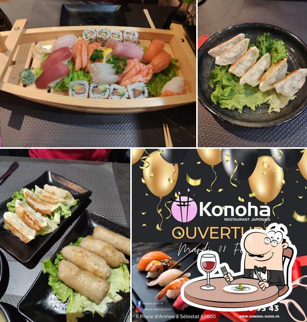 Plats à Konoha Sushi selestat