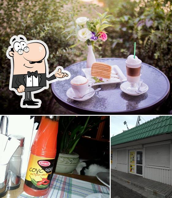 Observa las imágenes donde puedes ver interior y bebida en Kaffe "Na Peskah"