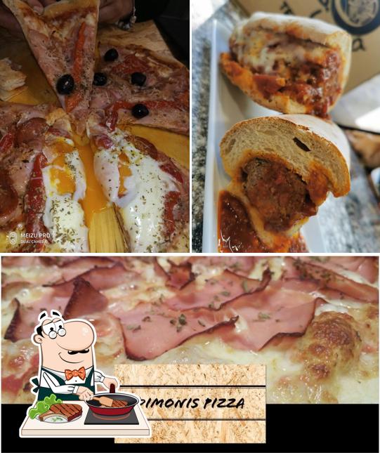 Pick meat meals at Pizzeria Dimonis Pizza
