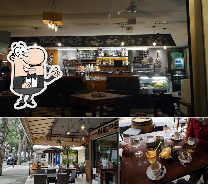 Gli interni di Neps Coffee Food Wine