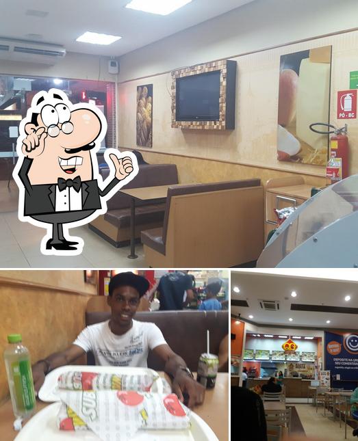 O interior do Subway