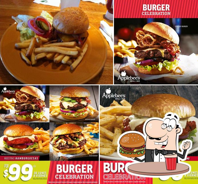 Order a burger at Applebee’s