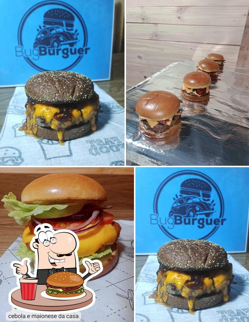 Experimente um hambúrguer no Bug burguer